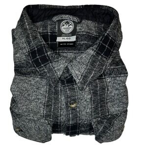 Colorado Clothing Heavyweight Flannel Shirt XL Cotton Gray‎ Plaid Pocket Flaps